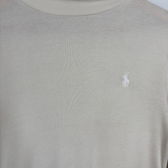 Ralph Lauren Ribbed Knit Turtleneck L Cream Ivory Preppy Old Money Classic Pony - Picture 3 of 8